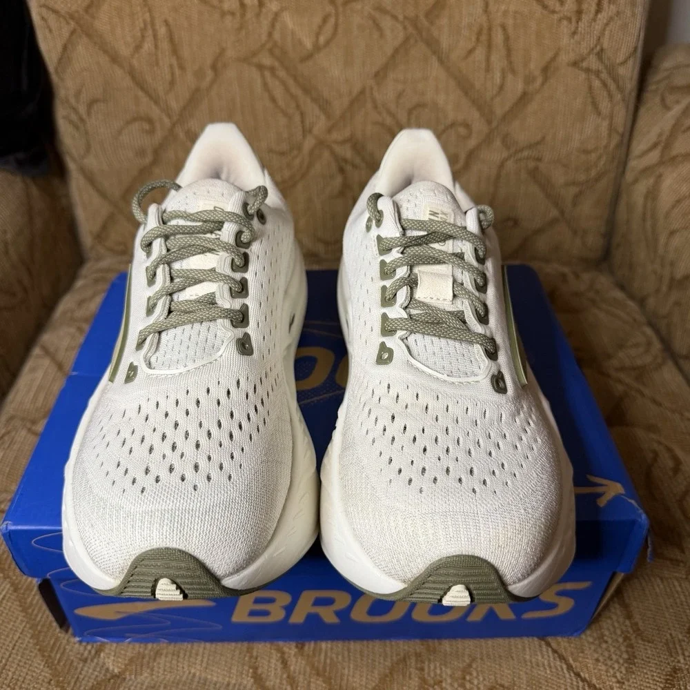 Brooks Men's Glycerin Max Running Shoes, Grey/Dusty Olive/Tea, US Size 8 - Picture 5 of 10